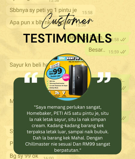 Miliki peralatan rumah impian TANPA deposit & TANPA loan bank. Hanya bayar bulanan serendah RM99 sebulan — barang terus sampai ke rumah!